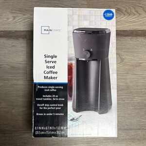 Mainstays Black Single Serve Iced Coffee Maker